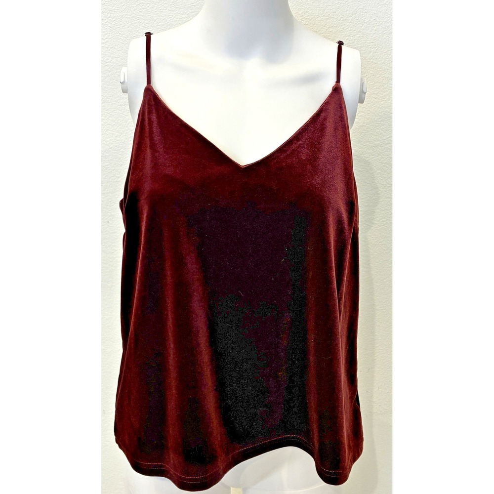 A New Day Burgundy Velvet Whimsigoth Vampy Fairy Grunge Tank‎ Top Size M Layer